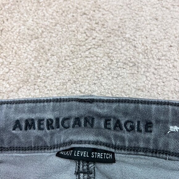 American Eagle Outfitters Jegging Jeans Women’s Gray Distressed Pockets Size 2 - Picture 7 of 10